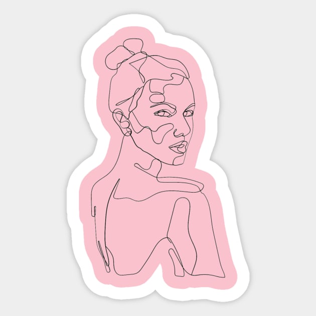 Line - Art Woman Sticker by Arts-Y